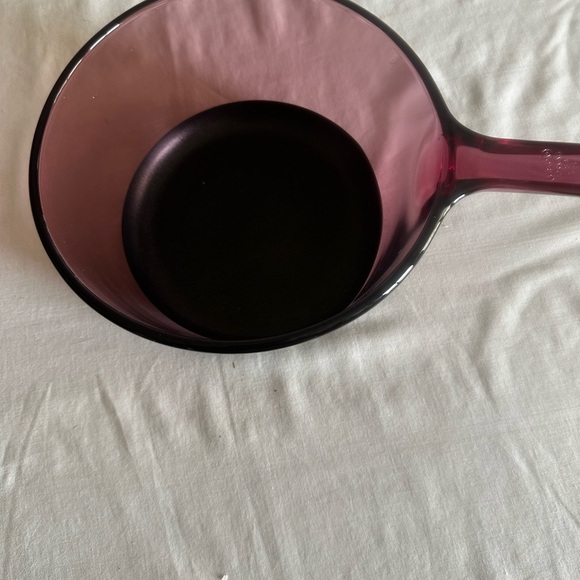 VINTAGE 1.5 QT VISION CORNING CRANBERRY PURPLE GLASS POT USA - Picture 8 of 12